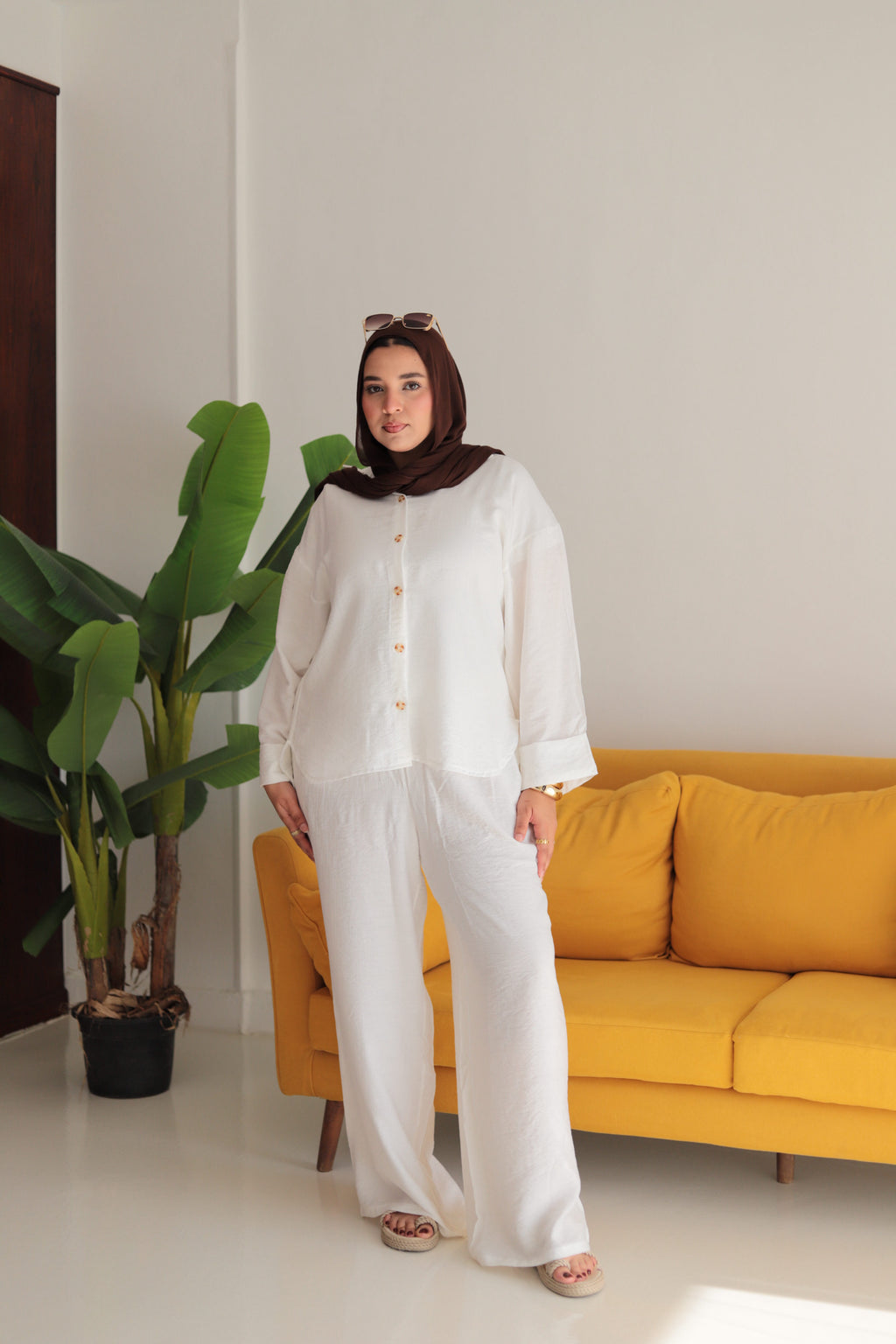 White fluffy set