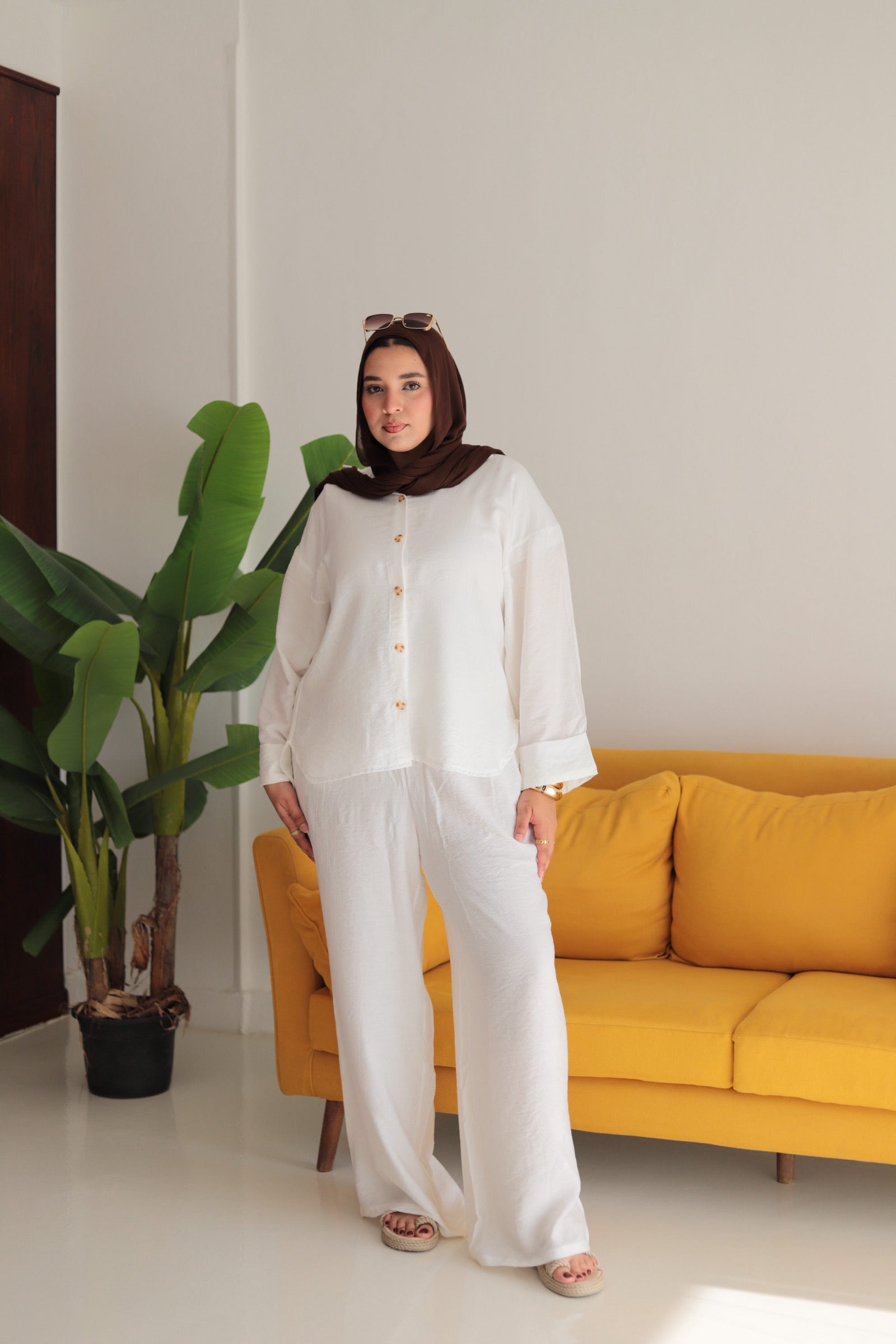 White fluffy set