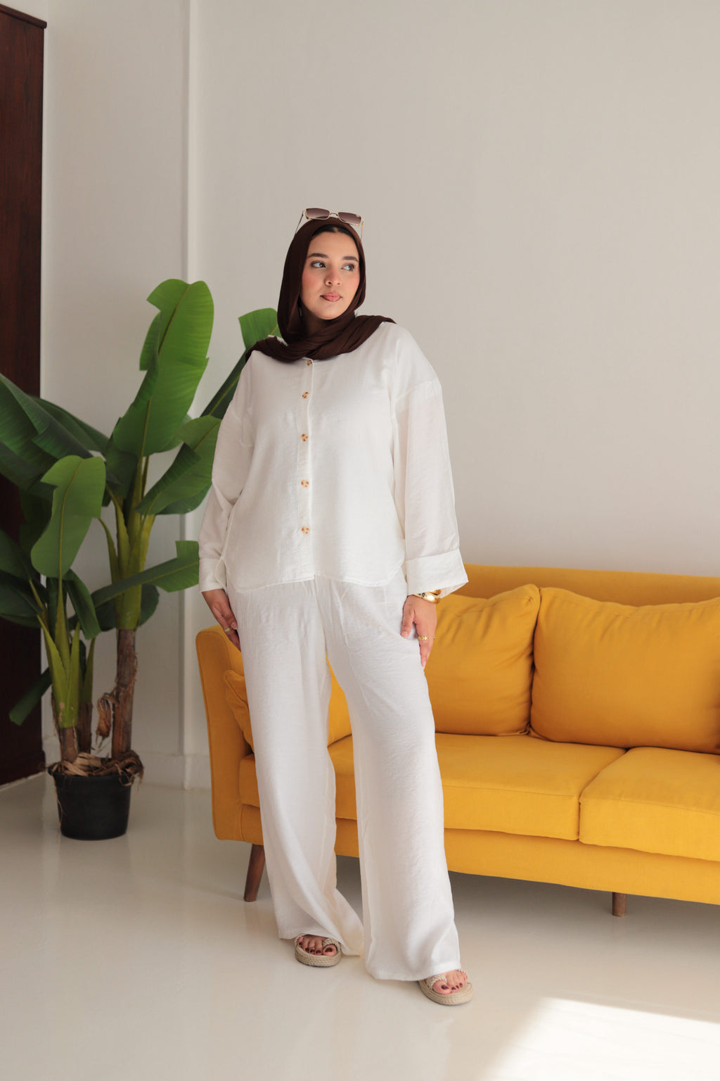 White fluffy set