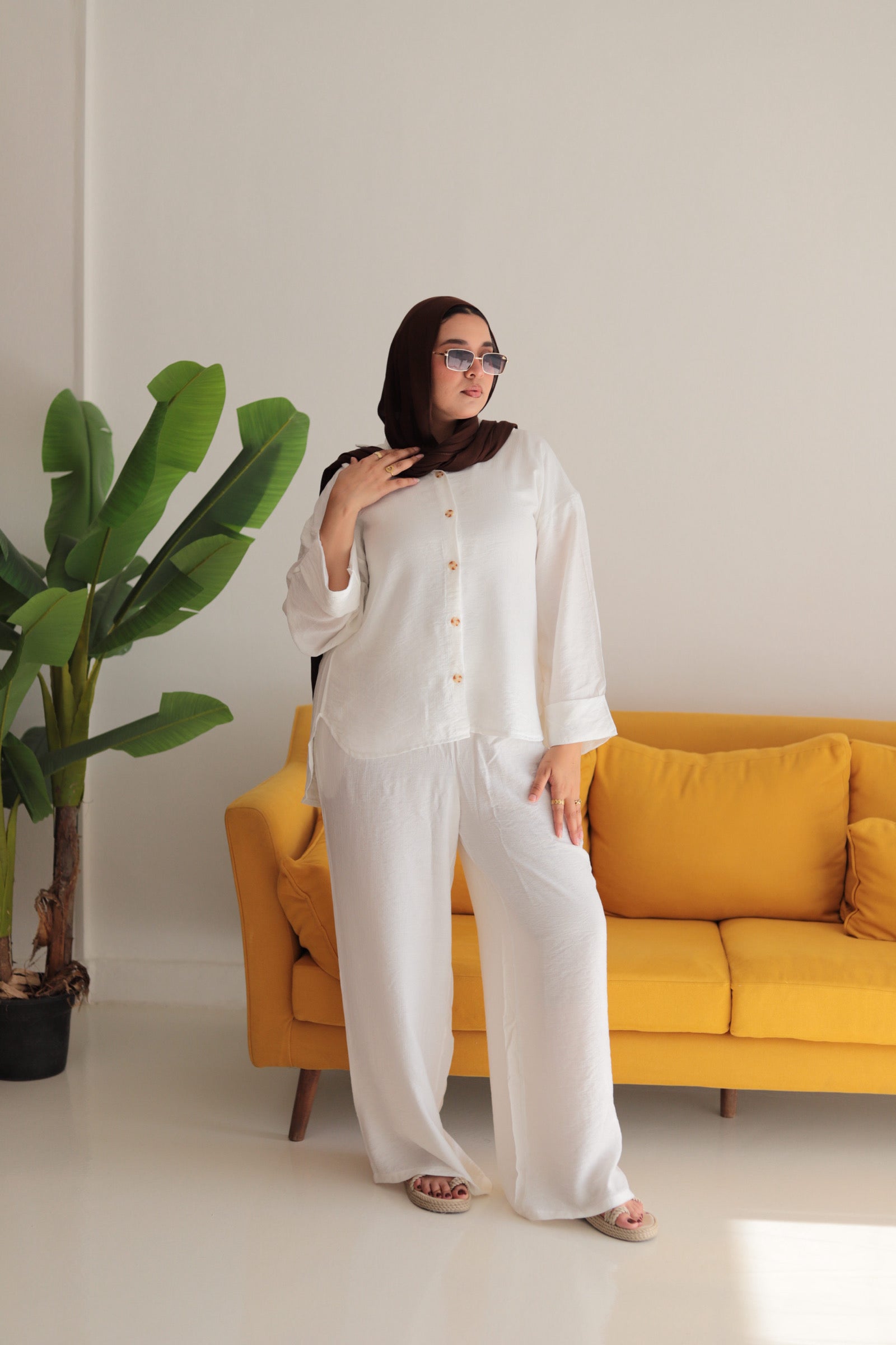 White fluffy set
